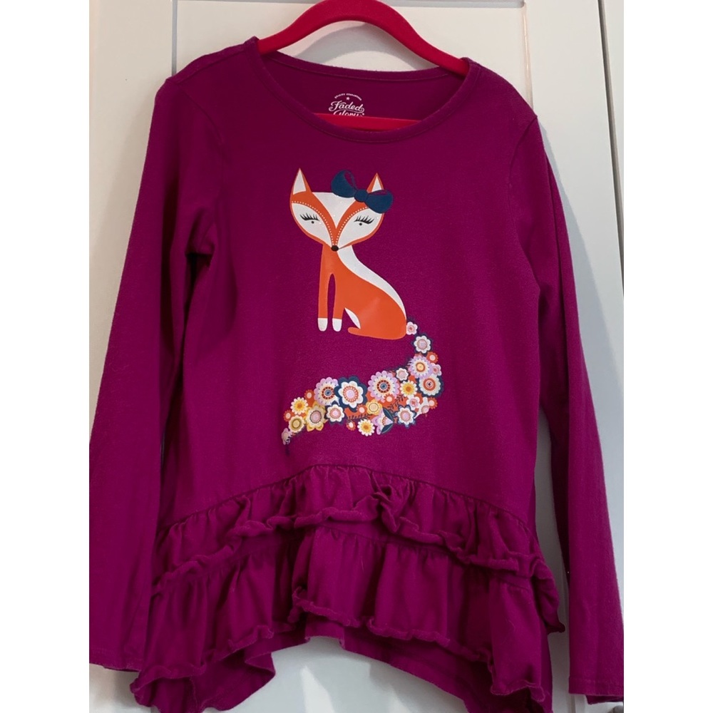 3/$10 Faded Glory Fox print tunic